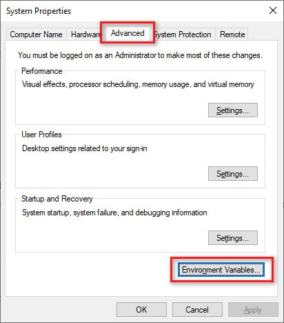 set Environment Variables in Windows