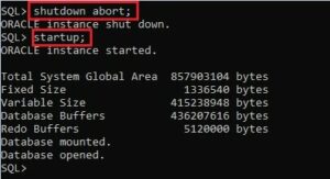 Ora 01033 oracle initialization or shutdown in progress как исправить