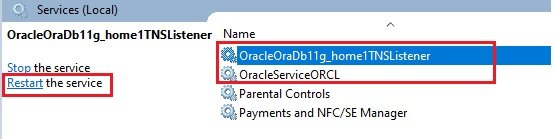 Oracle Service and Oracle Listener Service